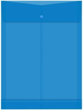 Конверт на кнопке Бюрократ -PK870 A4 вертик. расшир. пластик 0.18мм ассорти