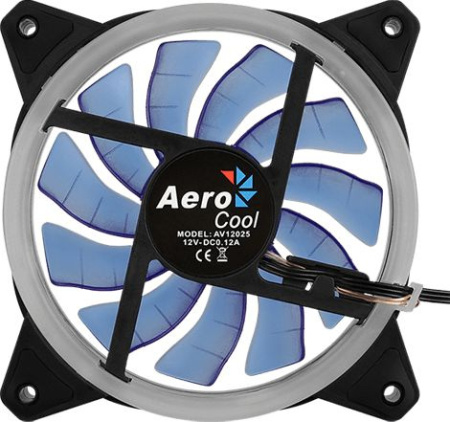Вентилятор Aerocool Rev Blue 120x120mm 3-pin 15dB 153gr LED Ret