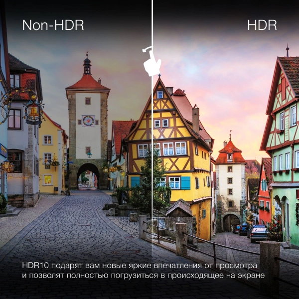 Телевизор LED Hyundai 40" H-LED40BS5100 WebOS Frameless Metal черный/серый FULL HD 60Hz DVB-T DVB-T2 DVB-C DVB-S DVB-S2 USB WiFi Smart TV