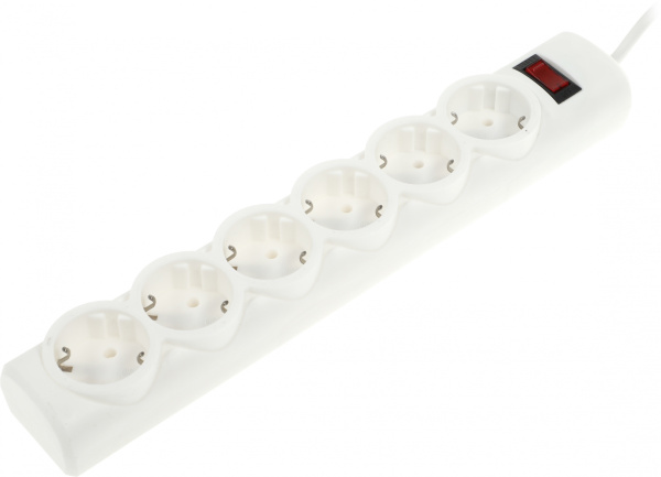 Сетевой фильтр Defender DFS 155 5м (6 розеток) белый (коробка)
