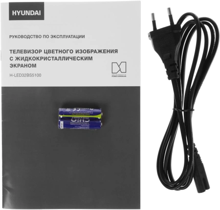 Телевизор LED Hyundai 32" H-LED32BS5100 WebOS Frameless Metal черный/серый HD 60Hz DVB-T DVB-T2 DVB-C DVB-S DVB-S2 USB WiFi Smart TV