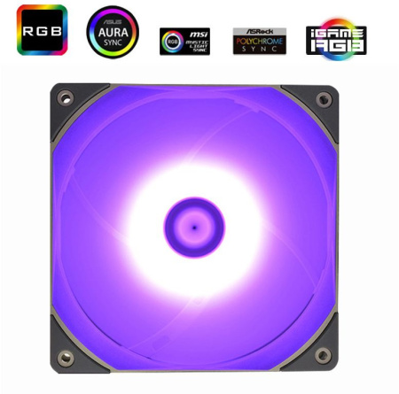 Вентилятор для корпуса Thermalright TL-C12R-L Reverse RGB 120х120x25 4-pin 25.6дБ Ret