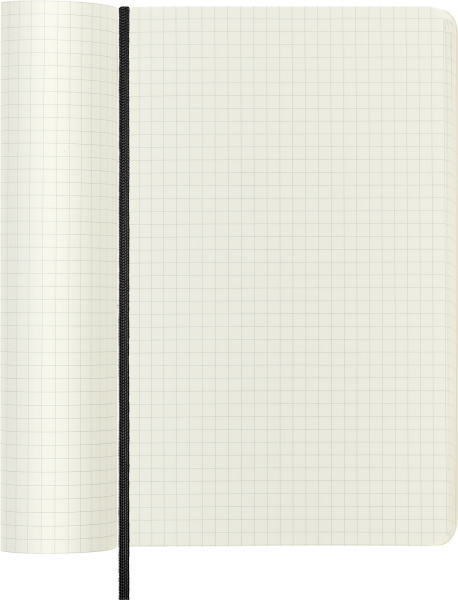 Блокнот Moleskine CLASSIC SOFT QP617 Large 130х210мм 192стр. клетка мягкая обложка черный
