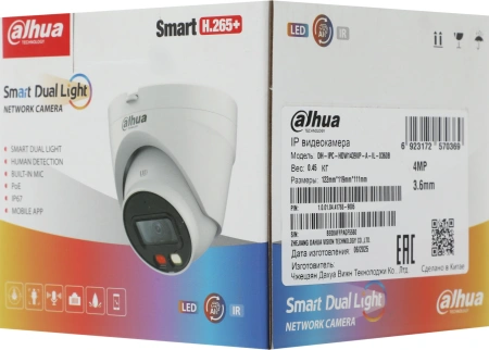 Видеокамера IP Dahua DH-IPC-HDW1439VP-A-IL-0360B 3.6-3.6мм цв.