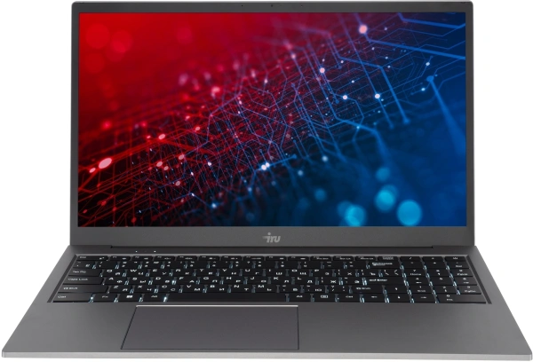 Ноутбук IRU Planio 15INPR N-series N100 16Gb SSD512Gb Intel UHD Graphics 15.6" IPS FHD (1920x1080) Windows 11 Professional grey WiFi BT Cam 5000mAh (2076072)