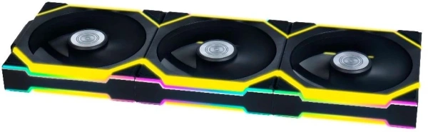 Вентилятор для корпуса Lian-Li Uni Fan SL Wireless 120 ARGB 120х124.5x28 черный 4-pin 28.5дБ (упак.:3шт) (G99.12SL1W3B.R0) Ret