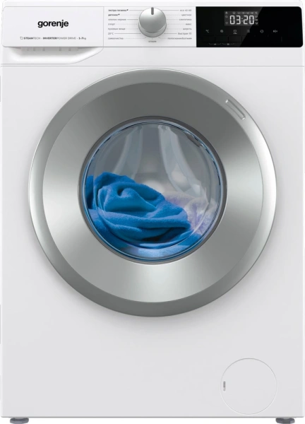 Стиральная машина Gorenje W2NHPI72SCS класс: A загр.фронтальная макс.:7кг белый инвертер