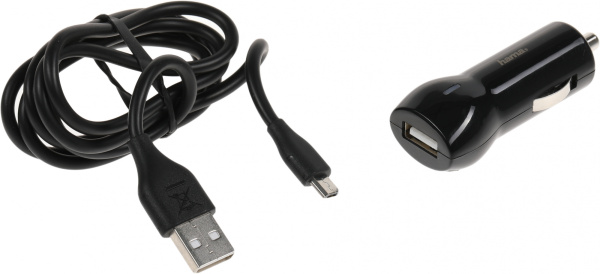Комплект зар./устр. Hama H-183246 2.4A USB универсальное черный (00183246)