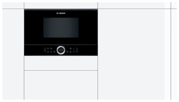 Микроволновая печь Bosch BFL634GB1 21л. 900Вт черный (встраиваемая)