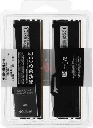Память DDR5 2x8Gb 5600MHz Kingston KF556C40BBAK2-16 Fury Beast RGB RTL Gaming PC5-44800 CL40 DIMM 288-pin 1.25В single rank с радиатором Ret