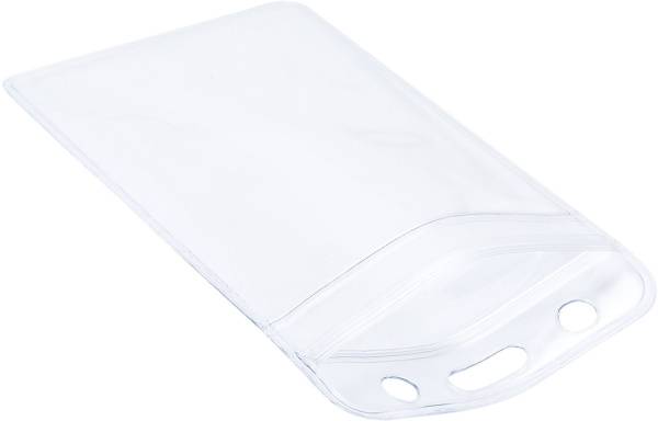 Бейдж для пропуска Deli E5759 68х118мм вертикальный без крепления ПВХ прозрачный (упак.:10шт)