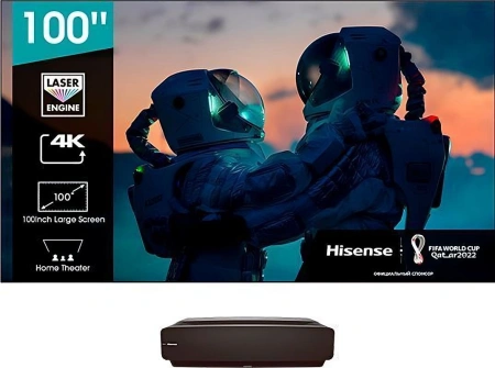 Телевизор LED Hisense 100" Laser TV 100L5F черный 4K Ultra HD 100Hz DVB-T DVB-T2 DVB-C DVB-S DVB-S2 WiFi Smart TV
