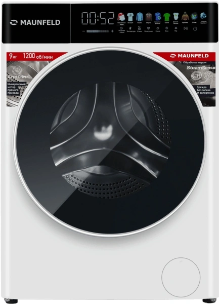 Стиральная машина Maunfeld MFWM129WH05 класс: A+++ загр.фронтальная макс.:9кг белый инвертер