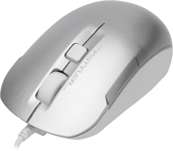 Мышь A4Tech Fstyler FM26S серебристый/белый оптическая (1600dpi) silent USB для ноутбука (4but)
