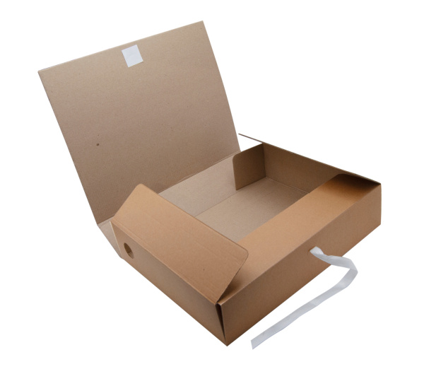 Папка архивная 2 завязки Silwerhof ПАЗ-75БУРЫЙ микрогофрокартон корешок 75мм 250x325x75мм бурый