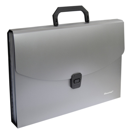 Портфель Silwerhof Perlen 322716-01 6 отдел. A4 пластик серебристый металлик