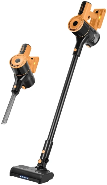 Пылесос ручной Kitfort КТ-5233 350Вт черный/оранжевый