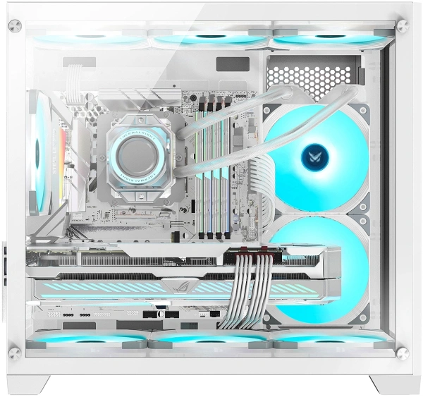 Корпус Formula Crystal Z5 TG белый без БП mATX 11x120mm 2xUSB2.0 1xUSB3.0 audio bott PSU