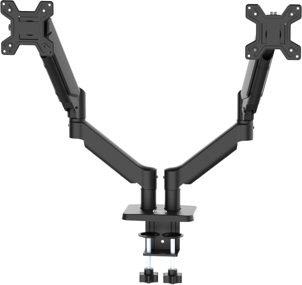Кронштейн для мониторов ЖК Buro BU-M12 черный 17"-32" макс.10кг крепление к столешнице поворот и нак