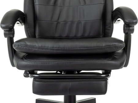 Кресло руководителя Бюрократ T-9950MSG-F черный эко.кожа крестов. пластик подст.для ног