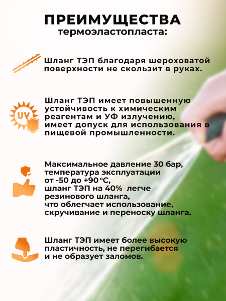 Шланг Вихрь 73/7/2/3 3/4" 50м поливочный армированный черный