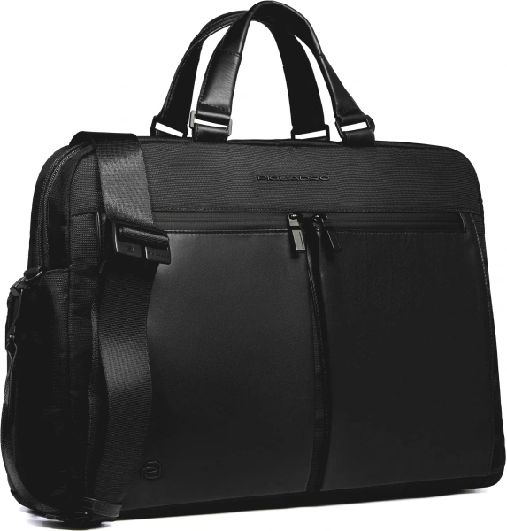 Сумка Piquadro Orion CA6624S136/N с отделением для ноутбука черный ткань/натур.кожа