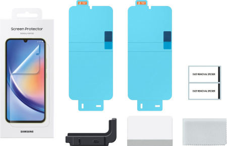 Защитная пленка для экрана Samsung прозрачный для Samsung Galaxy A34 прозрачная 2шт. (EF-UA346CTEGRU)
