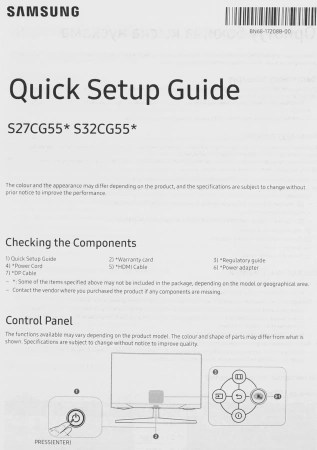 Монитор Samsung 27" S27CG550EI VA 2K чер 1ms HDMI DP USB M/M Piv 300cd Cur