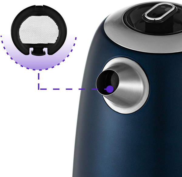 Чайник электрический Kitfort КТ-6121-3 1.7л. 2200Вт синий (корпус: нержавеющая сталь/пластик)