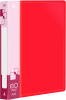 Папка с 60 прозр.вклад. Бюрократ -BPV60RED A4 пластик 0.7мм торц.карм с бум. встав красный