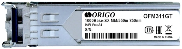 Трансивер Origo OFM311GT оптич. SFP MM duplex 1Гбит/с Tx:850нм до 0.55км (OFM311GT/A1A)