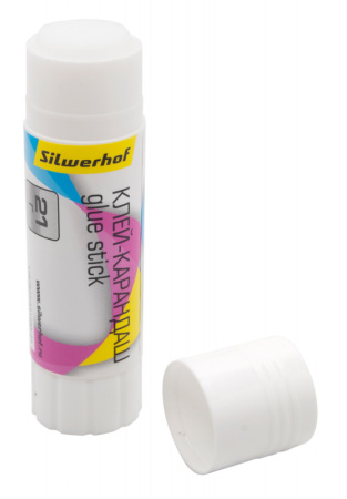 Клей-карандаш Silwerhof 431464-21 21гр ПВП термоусадочная упаковка
