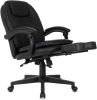 Кресло руководителя Бюрократ CH-868N-BF черный эко.кожа крестов. пластик подст.для ног