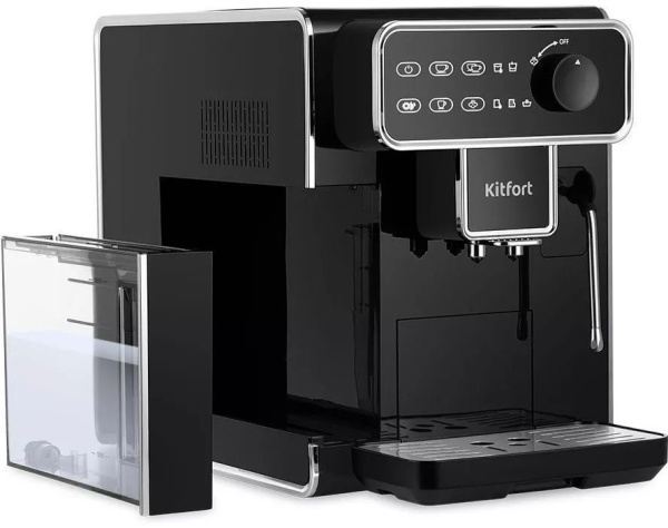 Кофемашина Kitfort КТ-7256 1350Вт черный/нержавеющая сталь