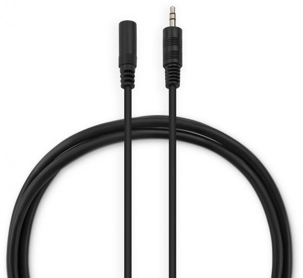 Кабель-удлинитель аудио Buro BAAC003-1 Jack 3.5 (m)/Jack 3.5 (f) 1м. черный