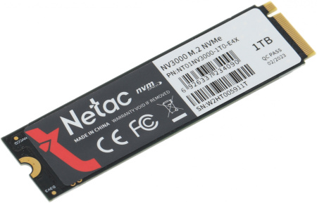 Накопитель SSD Netac PCI-E 3.0 x4 1Tb NT01NV3000-1T0-E4X NV3000 M.2 2280