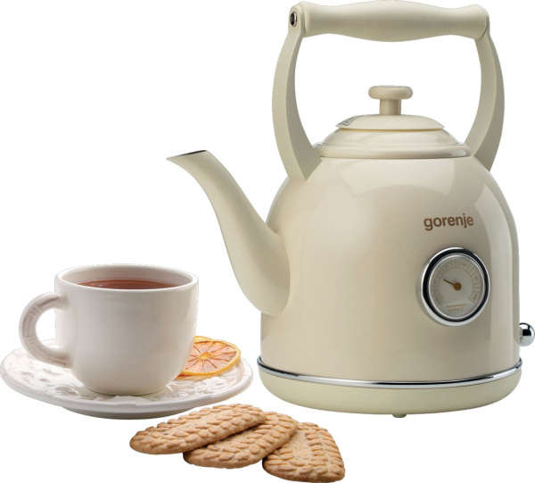 Чайник электрический Gorenje K17CLINGOR 1.7л. 2000Вт бежевый (корпус: металл)