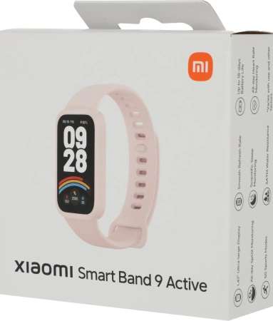 Фитнес-трекер Xiaomi Smart Band 9 Active TFT корп.:розовый рем.:розовый (BHR9917GL)