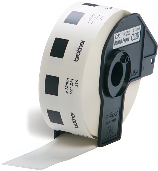 Картридж ленточный Brother DK11219 черный на белом 12 для Brother QL-5X0, QL-7X00, QL-8X0, QL-10X0, QL-1X10