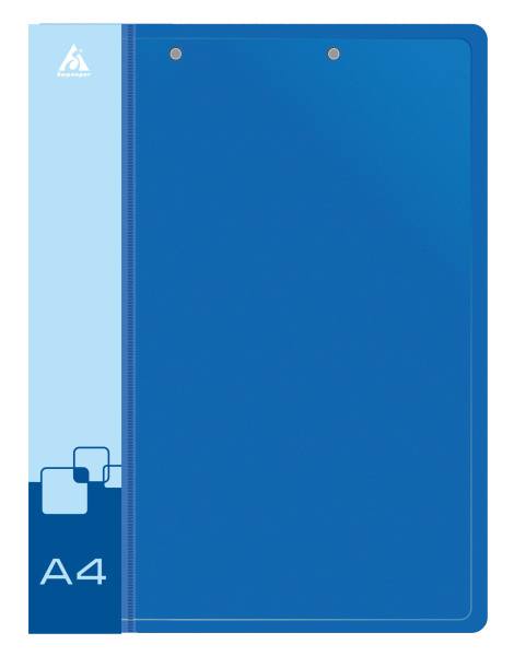 Папка метал.зажим/метал.зажим Бюрократ -PZ07C+C A4 пластик 0.7мм кор.20мм торц.карм с бум. встав ассорти