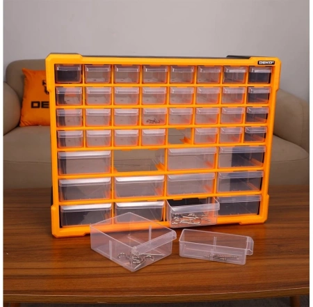 Ящик для инструментов Deko Smart box 44 44отд. оранжевый/черный (085-3007)