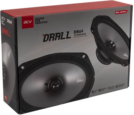 Колонки автомобильные ACV Drall DR69 (без решетки) 270Вт 96дБ 3Ом 16x23см (6x9дюйм) (ком.:2кол.) широкополосные однополосные