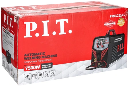 Сварочный полуавтомат P.I.T. PMIG220-C2 ММА 7.5кВт (кейс в комплекте)