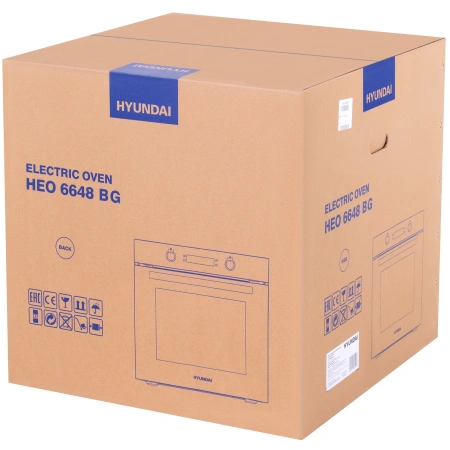 Духовой шкаф Электрический Hyundai HEO 6648 BG черный