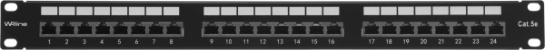 Патч-панель WRline WR-PL-24-C5E-SH-D 19" 1U 24xRJ45 кат.5e FTP
