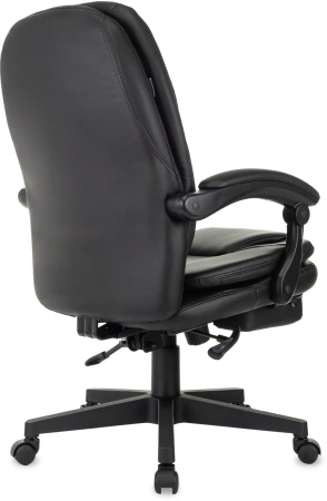 Кресло руководителя Бюрократ CH-868N-BF черный эко.кожа крестов. пластик подст.для ног