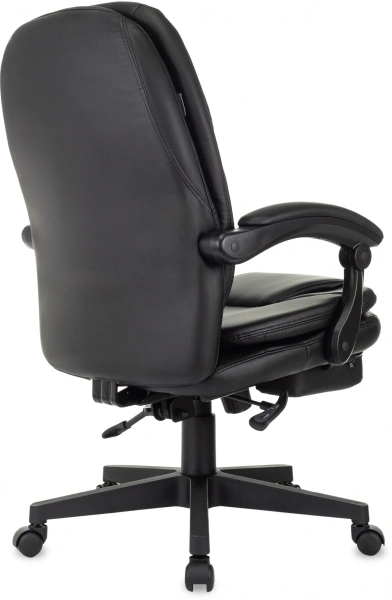 Кресло руководителя Бюрократ CH-868N-BF черный эко.кожа крестов. пластик подст.для ног