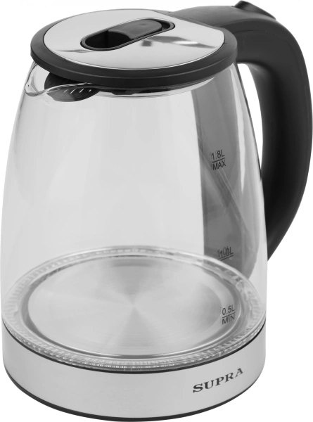 Чайник электрический Supra KES-1852G 1.8л. 1500Вт черный (корпус: стекло)