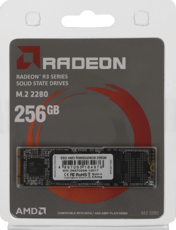 Накопитель SSD AMD SATA 256GB R3MS0256G8 Radeon M.2 2280