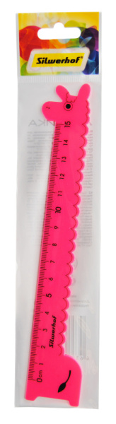 Линейка Silwerhof Zoo 160188 пластик дл.15см